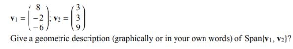 Give a geometric description (graphically or in your own words) of Spanvi, v2l?