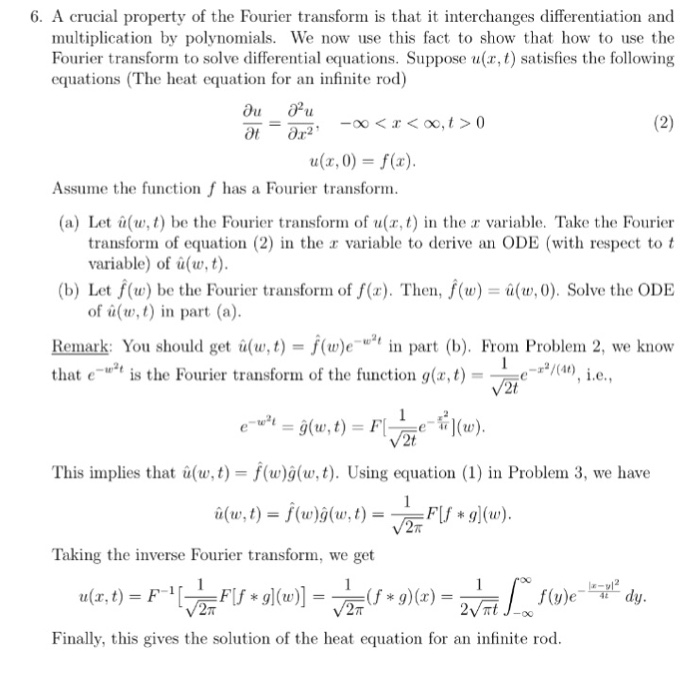 Solved A Crucial Property Of The Fourier Transform Is Tha Chegg Com