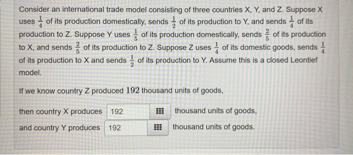 Solved Consider An International Trade Model Consisting O Chegg Com