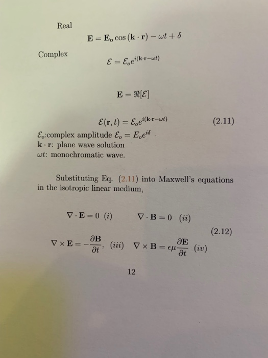 Solved 2 2 3 For Monochromatic Wave From The Solution Of Chegg Com