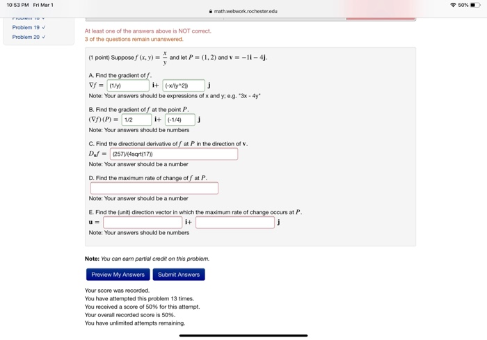 Solved Suppose F X Y X Y And Let P 1 2 And V 1i 4j Chegg Com