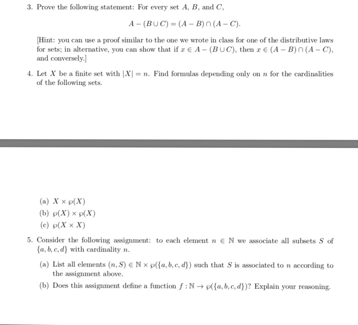 Solved 3 Prove The Following Statement For Every Set A Chegg Com