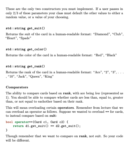 These are the only two constructors you must implement. If a user passes in only 2/3 of these parameters your class must defa