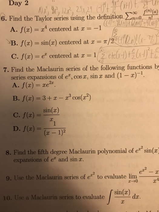 Solved N A S000f 10 1 Tbuh 6 Find The Taylor Series U Chegg Com