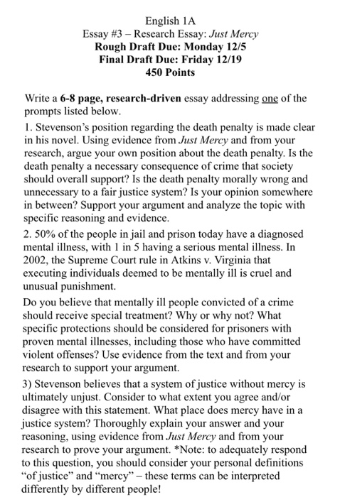 death penalty and mental illness essay