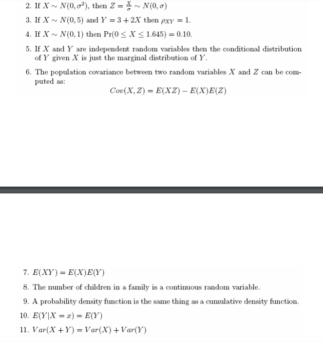 Solved Question 9 True False Explain L If X And Z Are T Chegg Com