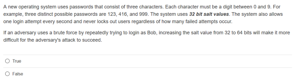 A new operating system uses passwords that consist of three characters. Each character must be a digit between O and 9. For e
