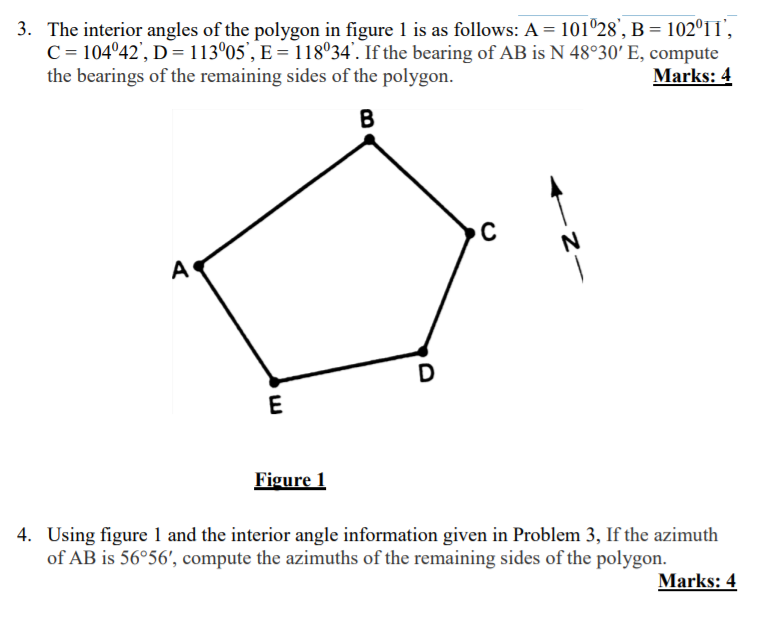 Solved The Interior Angles Of The Polygon In Figure L Is