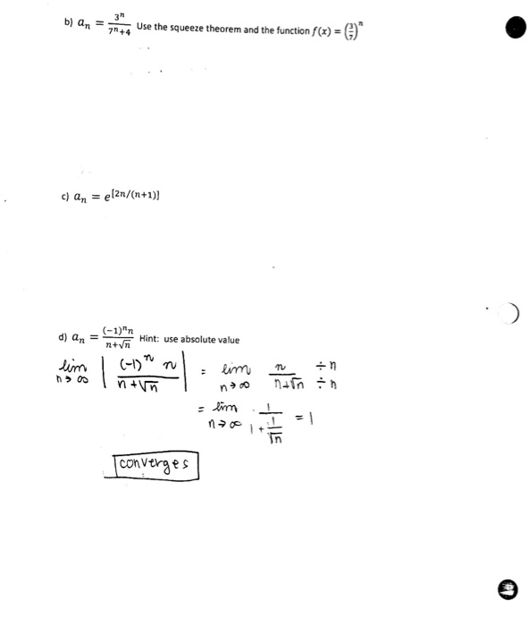 3h B An Use The Squeeze Theorem And The Function Chegg Com