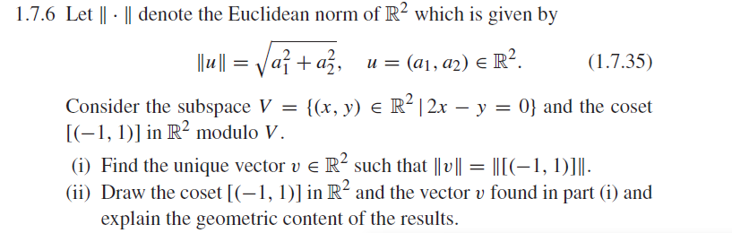 1 7 6 Let L Denote The Euclidean Norm Of R Which Chegg Com