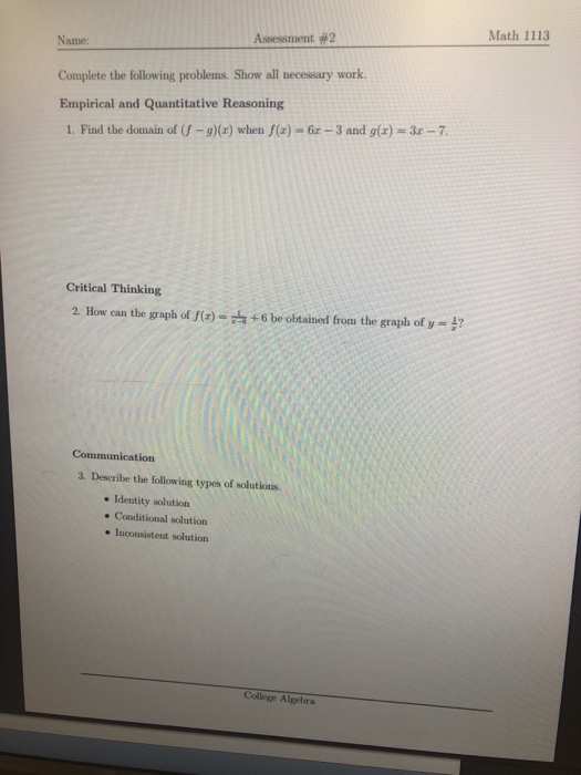 Solved 2 How Can The Graph Of F X 1 X 8 6 Be Obtained Chegg Com