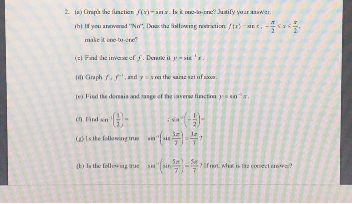 2 A Graph The Function F X Sin X Is It Chegg Com