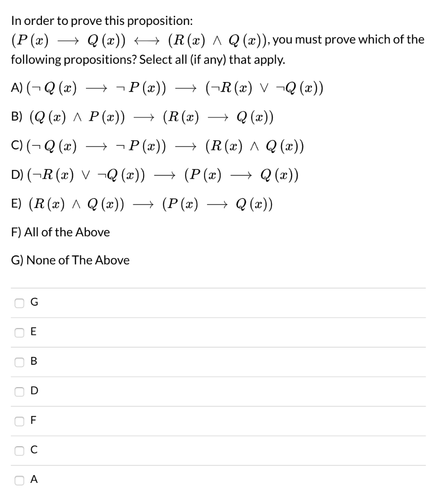 Solved Order Prove Proposition P X Q Z Q