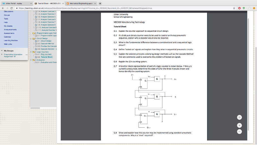 Solved G Mecanical Engineering Quest Yl Uster Portal Chegg Com