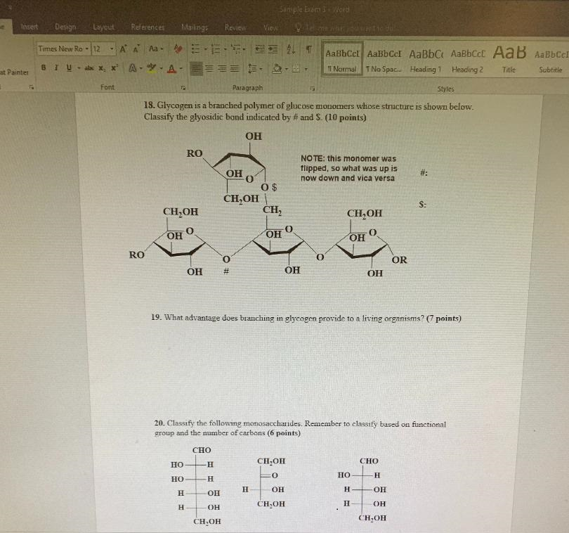 A Polymer Is ... 18. Of Mono Branched Solved: Glycogen Glucose