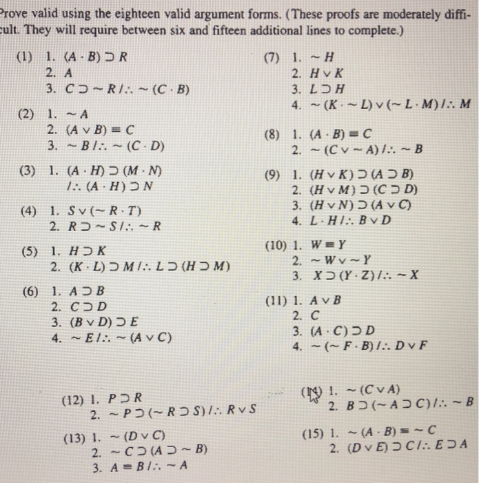 Solved Logic Proofs. Please write out the proof and the | Chegg.com