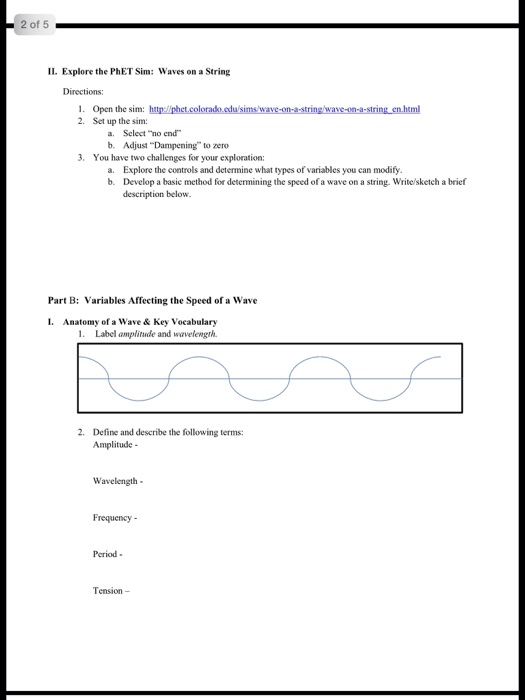 Solved: 2 Of 5 IL Explore The PhET Sinn: Waves On A String ...