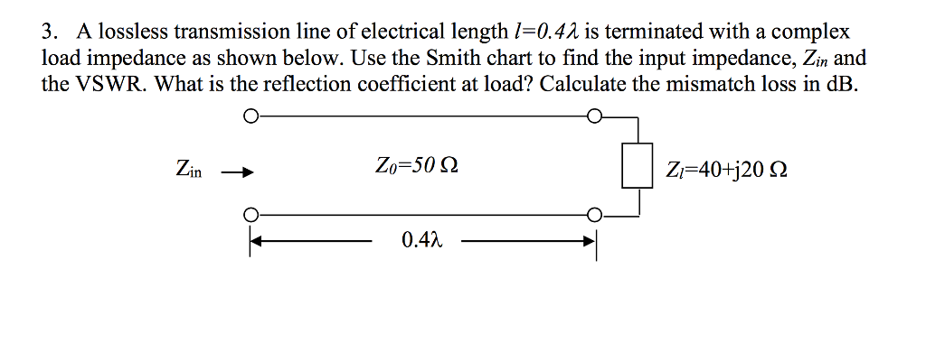 3 A Lossless Transmission Line Of Electrical Length Chegg 