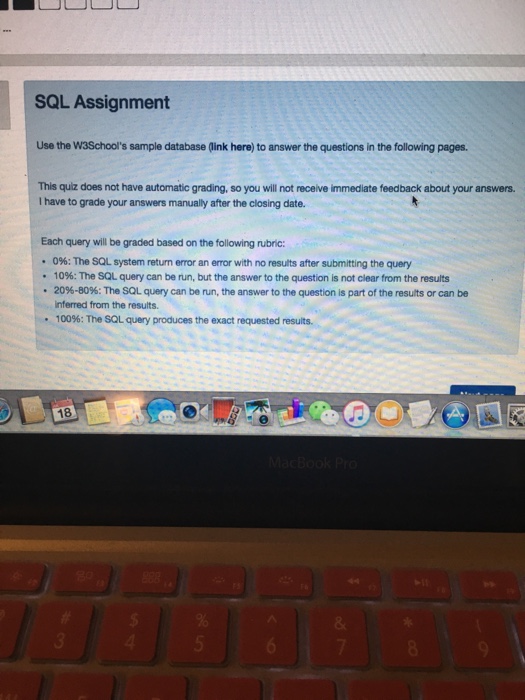 sql assignment for school