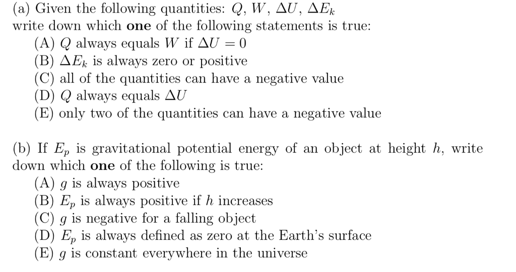 Solved A Given The Following Quantities Q W Dy De W Chegg Com