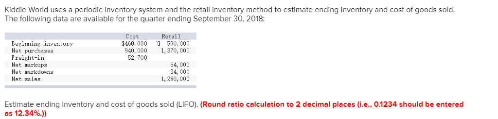 Solved Kiddie World Uses A Periodic Inventory System And