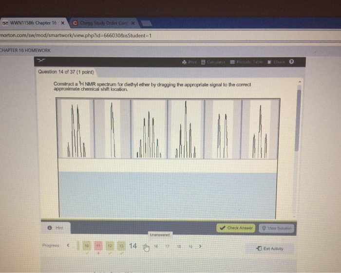 Solved: Construct A 1_H NMR Spectrum For Diethyl Ether By ...