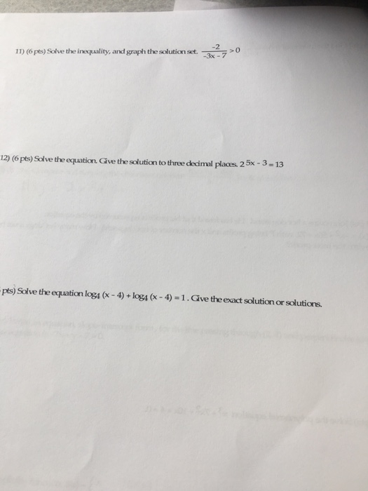 Solved Solve The Inequality And Graph The Solution Set