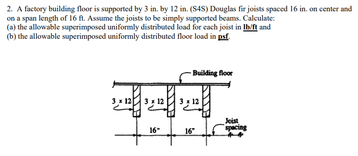 2 A Factory Building Floor Is Supported By 3 In Chegg Com
