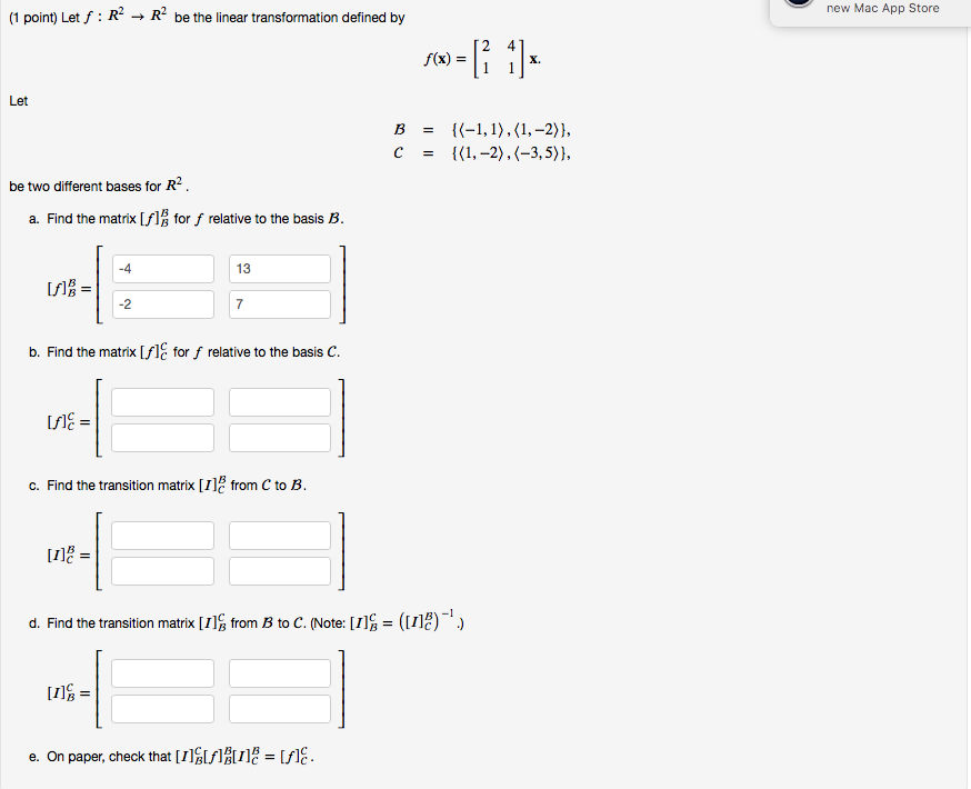 Solved New Mac App Store 1 Point Let F R2 R2 Be The Chegg Com