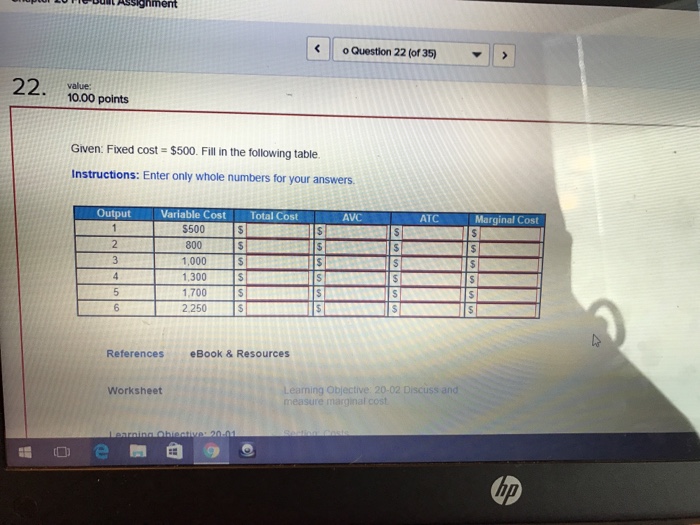 Point given. Fill in the columns. Fill in the Table following the example. . Fill in the second column in the Table.. Which of the following is not a Factor of.