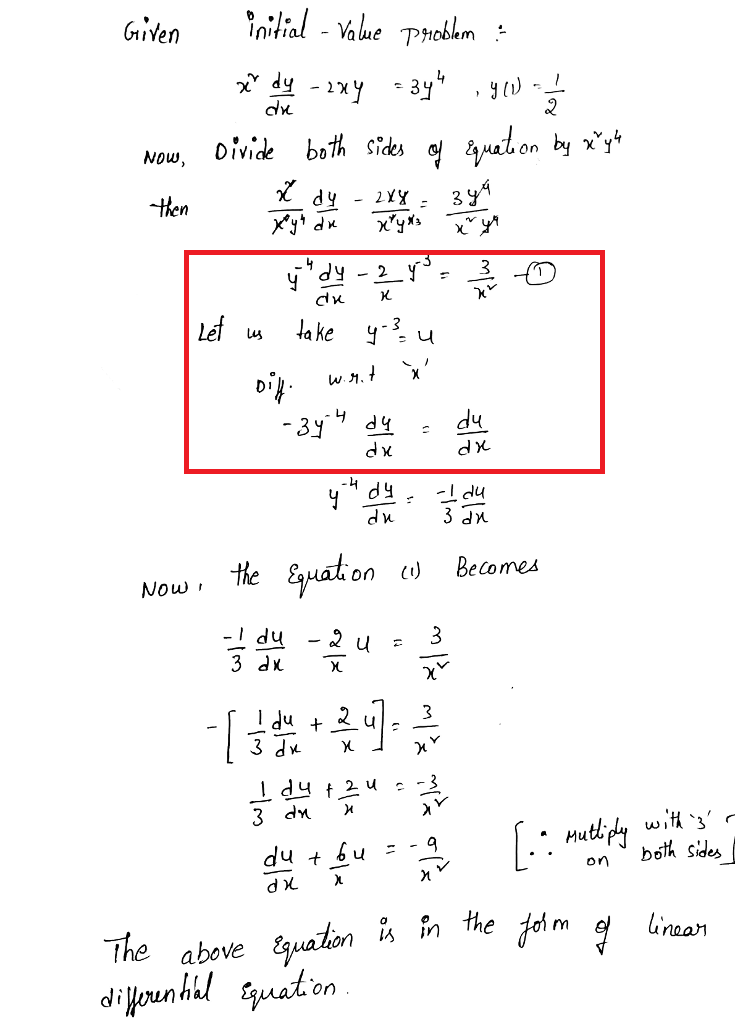 Solved Differential Equations Can Someone Explain What Chegg Com