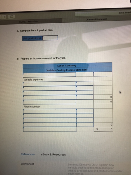 Chapter 6 Homework Main Vi E Connect Accounting Chegg 