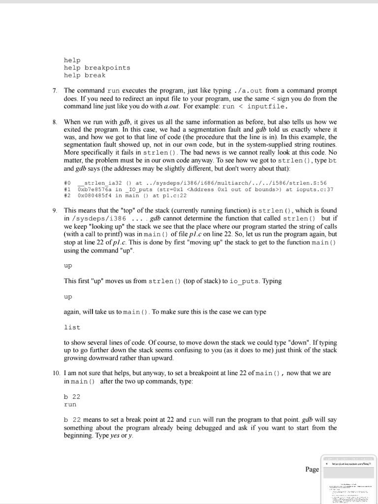 Lab 3 - The gdb Debugger and Makefiles The goal of | Chegg.com