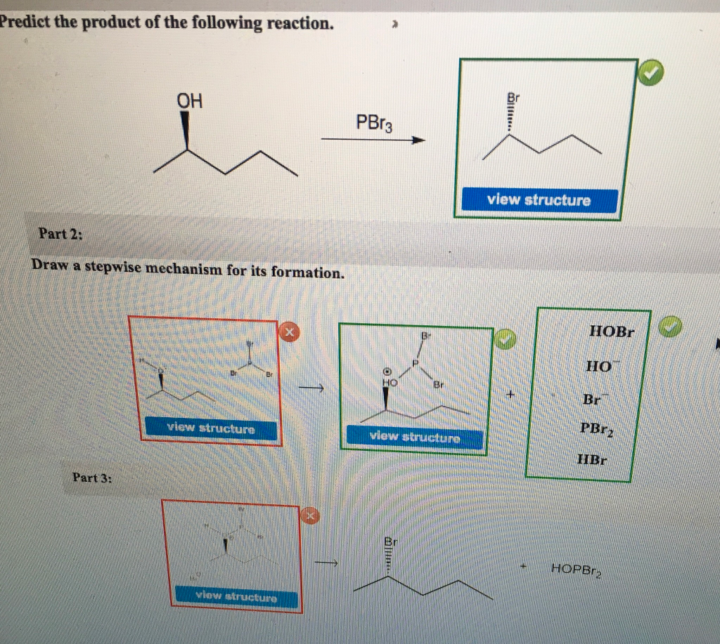 ... (2R)-2-butanol HBr Leads Form Solved: Reacting The To With