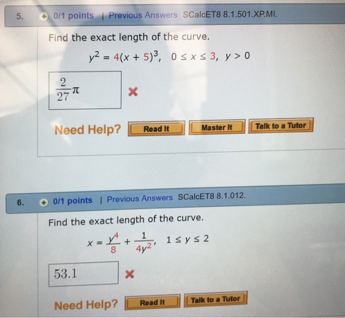 5 リ0 1 Points 1 Previous Answers Scalcet8 8 1 501 Chegg Com