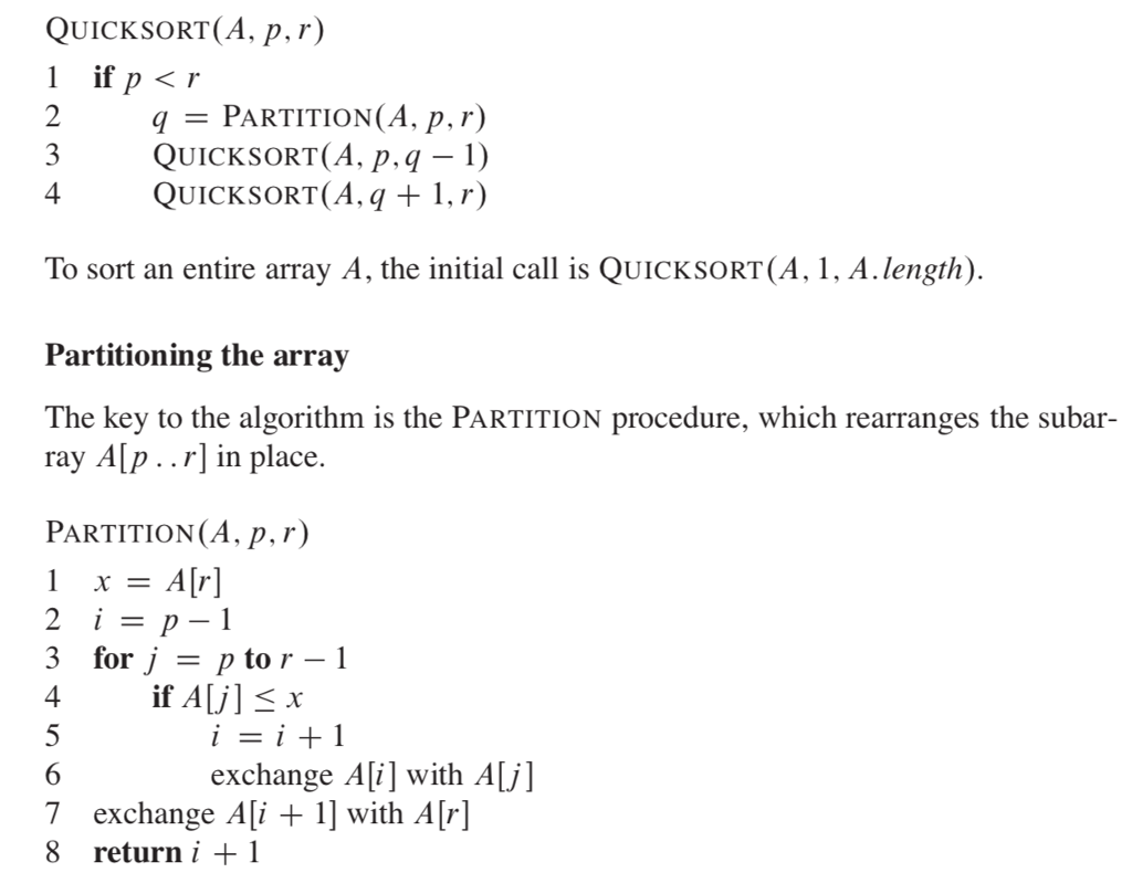 Solved 9 Quicksort Convert The Pseudo Code Of The Quick Chegg Com