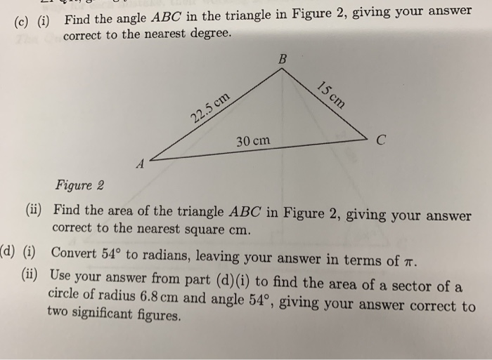 be area of triangle ( A B C ) is ( 525 mathrm { cm } ^ { 2 } ). Cose ( 20  mathrm { mg } ) a cradius (