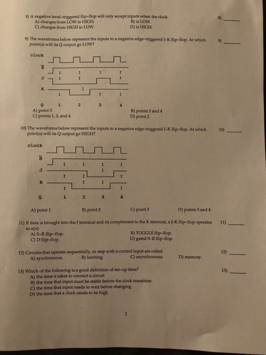 Solved Multiple Choice Choose The One Alternative That B Chegg Com