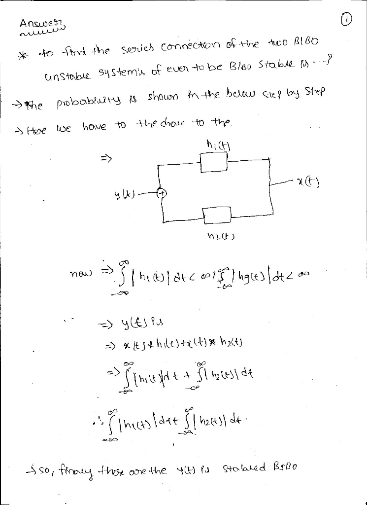 Answe k to fnd -the Series connecton o+he *wo BlBo tem of even to be Blao Stabe Hoe te have to tthe dous Wi(h)