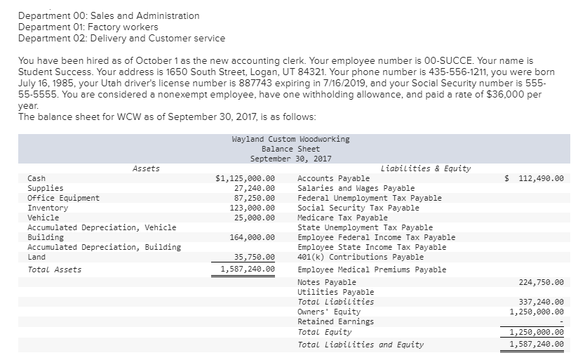 Appendix A Continuing Payroll Project: Wayland Cus 