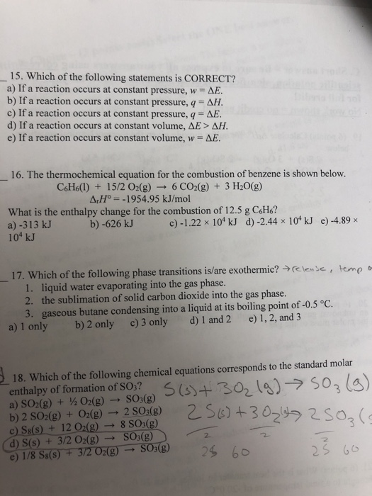 15 Which Of The Following Statements Is Correct A Chegg Com