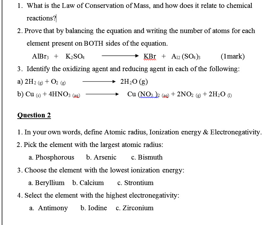 law of conservation of energy equation chemistry