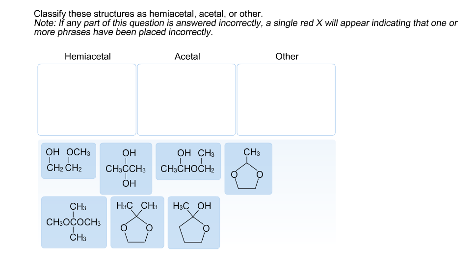 Classify These Structures As Hemiacetal Acetal Or Chegg 