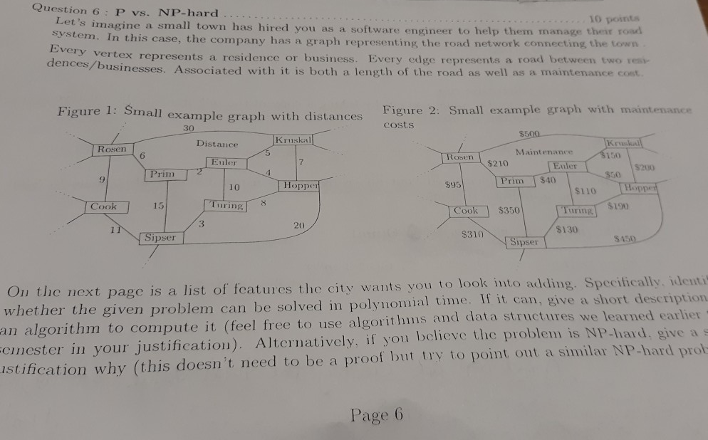 Solved Question 6 P Vs Np Hard 10 Points S Imagine A Sm