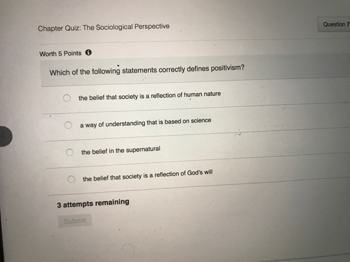 Solved: Chapter Quiz: The Sociological Perspective Questio... | Chegg.com