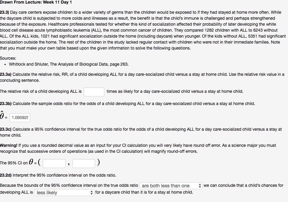 Solved Drawn From Lecture Week 11 Day 1 23 3 Day Care C Chegg Com