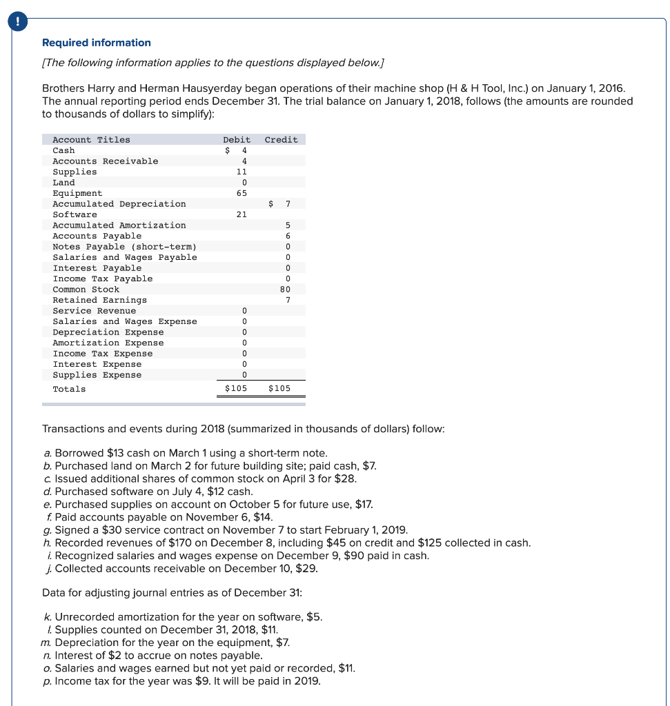 Solved 9 A How Much Net Income Did H H Tool Inc Gen Chegg Com