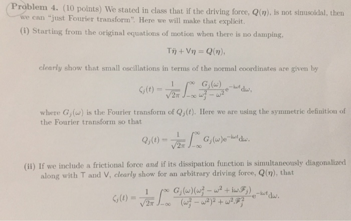 Solved Solve I And Ii Where Eata Is The Generalised Coord Chegg Com
