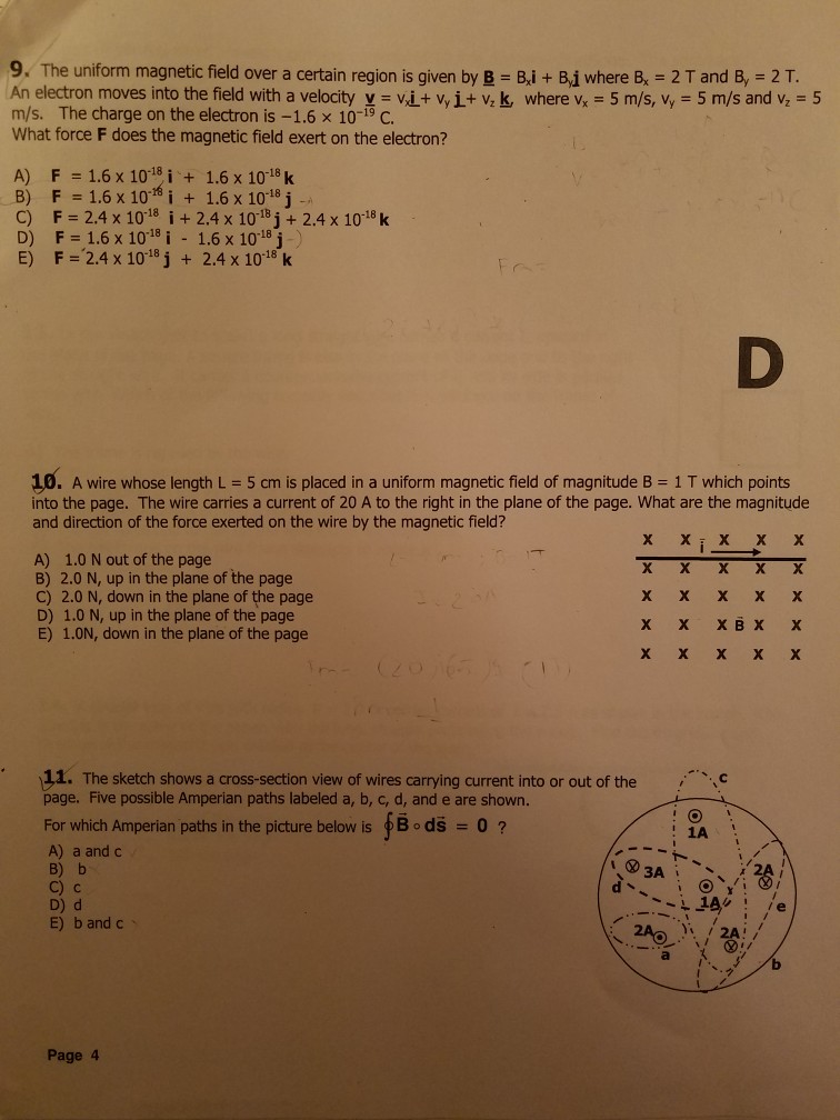 Solved 9 The Uniform Magnetic Field Over A Certain Regio Chegg Com