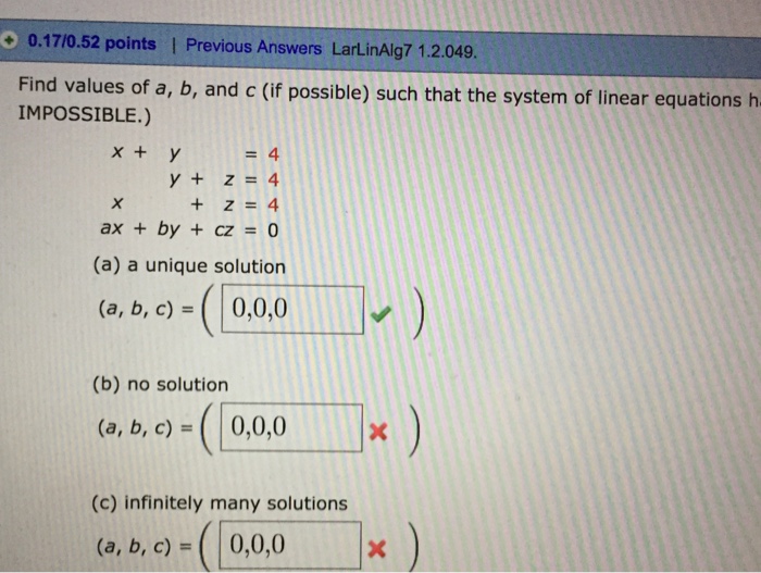 Solved Find Values Of A Bh And C If Possible Such Tha Chegg Com